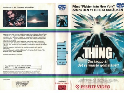 The Thing  Inst. VHS